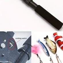 1 件可伸縮逗貓棒,附捲軸和長釣魚線,適合互動遊戲 - 彩色 - 查看 7