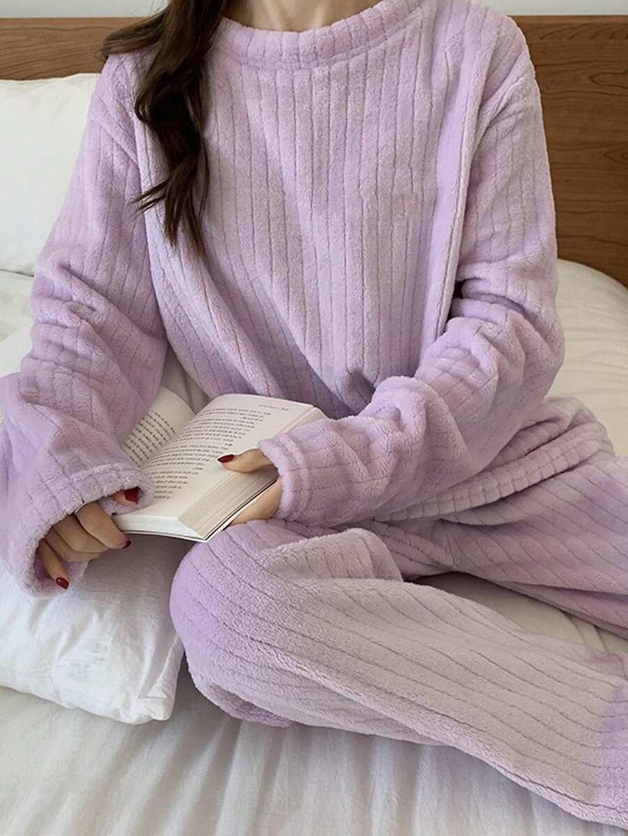 Conjunto De Ropa Para El Hogar De Mujer De Color Morado - Morado - Ver 1