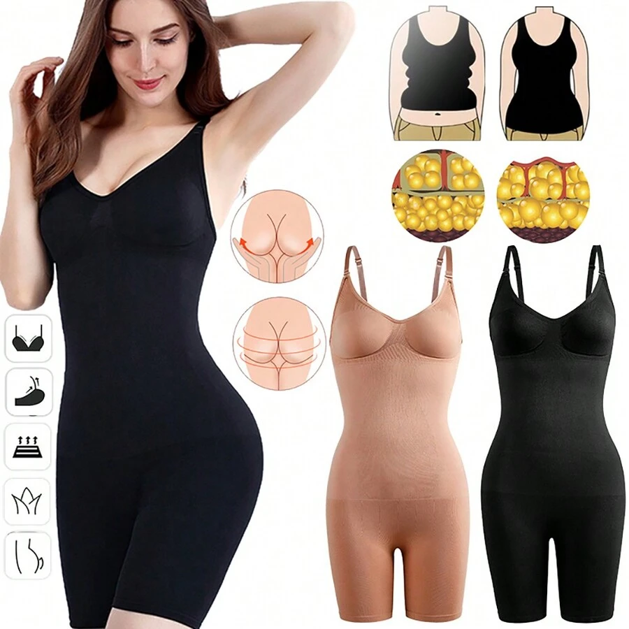 Women Shapewear Bodysuits - Apricot - View 1