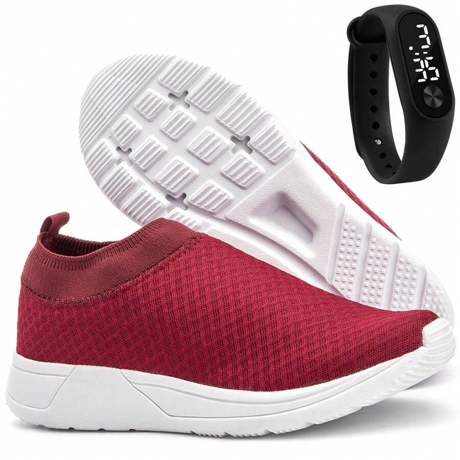 Women Wedge Sneakers - 紅色 - 查看 1