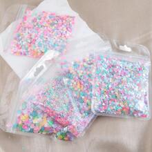 20g/pack De Cuentas De Relleno De Plástico Brillante De Color Aleatorio En Múltiples Formas: Corazón, Estrella, Conejo, Concha, Copo De Nieve Y Letra Para Accesorios De Pelo Diy, Arte De Uñas Y Decoración De Productos De Silicona Al Por Mayor