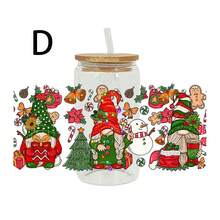 1 Piece Uv Dtf Transfer Coffee Design  Flower Design,Cartoon Design,Butterfly Design, Etc Sticker In 9.5inch*4.3inch For 16oz Glass Cups Diy Wrap Transfer Sticker Glass Cup Waterproof Sticker Bottle Sticker Adhesive Sticker-(Excluding Cups) - Multicolor - View 5
