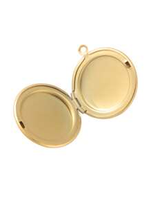 1入時尚的18k金鍍不鏽鋼開口圓形墜墜頸鍊,適用於女性禮品 - 彩色 - 查看 3