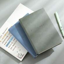 A5空白筆記本365張/730頁加厚學生軟面筆記本額外厚卡通繪畫記事本手冊,學校用品文具日曆本 - 粉色 - 查看 5