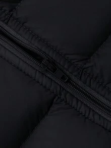 SOLOCOTE Tween Boy Lightweight Hooded Zip-Up Long Sleeve Padded Coat With Pockets - Black - View 8