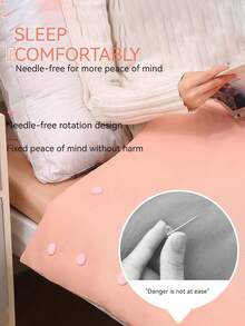 A Set Of Add Fleece Removable Recycling Sheet Cover Quilt Cover Core Anti-Running Home Needle-Free Quilt Retainer - Pink - View 1