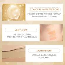 1 Miếng , 5 Màu sắc Kem che khuyết điểm Bảng màu Mức độ bảo phủ cao Màu sắc Sửa sai , Lâu dài Không thấm nước Kem che khuyết điểm Trang điểm Đối với Che phủ , Tối Vòng tròn , Sẹo , ( Không có Chải ) - Nhiều màu - Xem 6