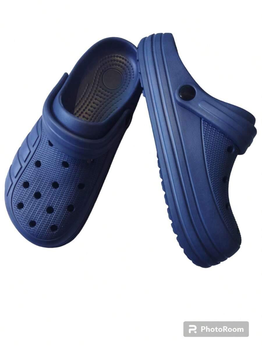 Sandalias Zuecos tipo Clogs para caballero tipo basico Ideal para Uso Domestico - azul real - Ver 1