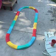 4pcs Stepping Stones For Kids, Indoor And Outdoor Balance Blocks Promote Coordination, Balance, Strength Child Safe Rubber Bottom - 4 Color Straight Balance Beams - View 4