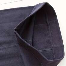 1 件装毛绒内衬紧身裤，不透明高腰保暖弹力紧身裤，女士袜子 - 黑色 - 查看 6