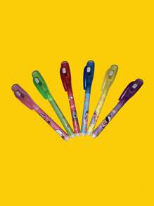 2/5/20pcs Creative Invisible UV Marker Pen, Fluorescent Magic Invisible Highlighter, Glow In The Dark (Random Pattern) - Multicolor - View 6