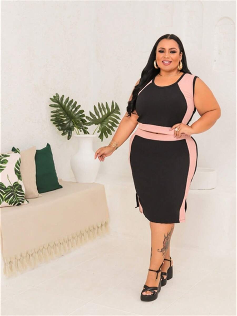 Women Two-piece Outfits - Màu Hồng baby - Xem 1