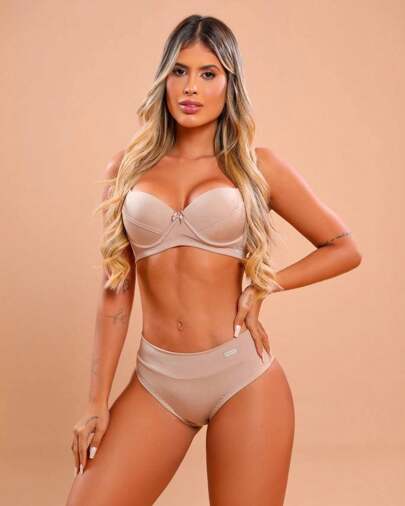 Conjunto de Lingerie Clean Multiformes Apaixonante