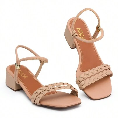 Sandália Salto Bloco Médio Baixo 4,5 Cm Confortável Para Dia A Dia Versátil Lançamento