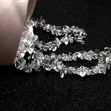 5-8mm Crystal Pebble Bead Bracelet And Necklace Set - White - View 4