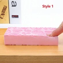 1pc Natural Bath Sponge, Gentle And Delicate Exfoliating, 3 Layer Thick Rich Foaming Sponge, Portable Bath Scrubber, Easy Air Drying Durable Sponge - Multicolor - View 5
