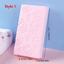 1pc Natural Bath Sponge, Gentle And Delicate Exfoliating, 3 Layer Thick Rich Foaming Sponge, Portable Bath Scrubber, Easy Air Drying Durable Sponge - Multicolor - View 4