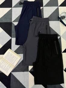 Men Plus Size Shorts - Màu xanh hải quân - Xem 5