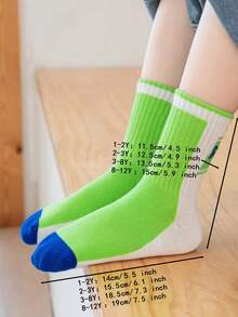 5 cặp/bộ Con trai Xanh & Màu xanh lá Lá thư In Bóng đá Vớ thể thao , Thoải mái & Linh hoạt Vớ thuyền viên Đối với Mặc hàng ngày - Nhiều màu - Xem 7