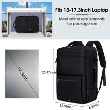 Travel Cabin Bags Large Laptop Backpack 17 Inch Men Water Resistence Hand Luggage Bag Carry On Backpack - Black - View 2