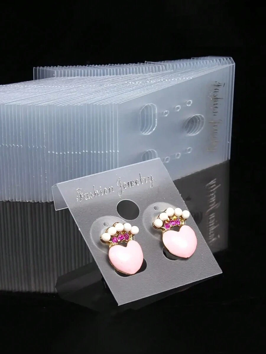50pcs Plastic Earring Display Cards, Diy Jewelry Packaging & Gift Card ...