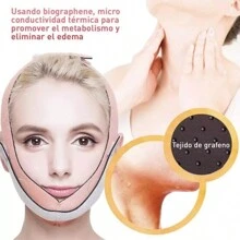 Faja Mentonera Reduce Papada Cachete Moldea Arrugas - Rosa coral - Ver 2