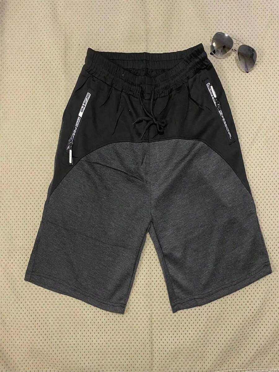 Men Plus Size Shorts - 深灰色 - 查看 1