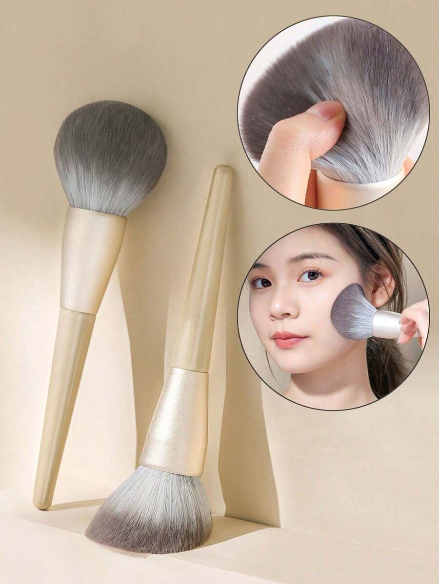 1Pc Soft Fluffy Makeup Brush Foundation Cosmetic Brush Powder Blusher Brush Facial Makeup Tool