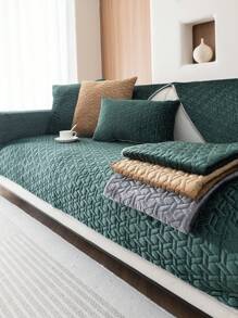 1個荷蘭刺繡天鵝絨沙發墊,加厚防塵防刮沙發套,通用沙發墊,現代輕奢風格,沙發保護罩