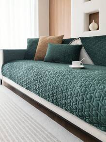 1個荷蘭刺繡天鵝絨沙發墊,加厚防塵防刮沙發套,通用沙發墊,現代輕奢風格,沙發保護罩