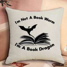 1pc Pattern Printed Linen Cushion Cover/Modern Pillow Case, Without Pillow Core, Suitable For Sofa, Living Room, Bedroom, Study Room - Multicolor - View 2