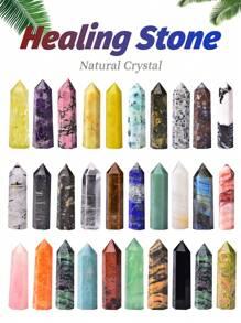 天然水晶柱形diy家居裝飾配件 - 彩色 - 查看 7