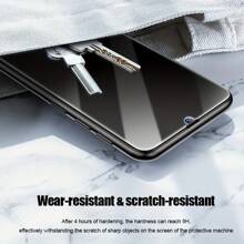 3pcs Tempered Glass Screen Protector Compatible With Samsung A/F/M Series Phones, 9H Hardness Scratch Resistant Anti-Glare High Definition Transparent Black Edge Aluminum Silicon Glass - 3Pcs - View 3