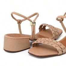 Women Heeled Sandals - Beige - View 3