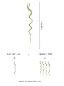 1 件/4 件/8 件人造闪光植物枝，可爱的圣诞树装饰，适用于人造花、圣诞节、婚礼、派对装饰、礼物、圣诞花环、藤蔓 DIY 装饰配件 - 金色 - 查看 2