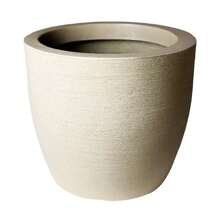 Decorative Plant Pot Round Cone Luxury Modern Model Grafiato Garden And Balcony - 米色 - 查看 2