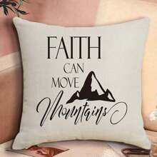 1pc Pattern Printed Linen Cushion Cover Modern Pillow Case (Without Pillow Core), Suitable For Sofa, Living Room, Bedroom, Study Room - Multicolor - View 2