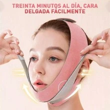 Faja Mentonera Reduce Papada Cachete Moldea Arrugas - Rosa coral - Ver 1