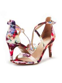 Women Cross Strappy High Heels Fashionable Stilettos Open Toe Pump Heel Sandals For Wedding Evening Party Homecoming,Valentine's Day - 彩色 - 查看 4