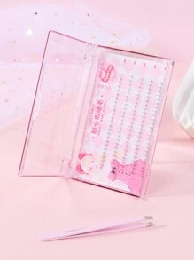 120 cụm 0,07mm 5-6mm Air Stem Slouchy Ngọn lửa nhỏ Hạ mi Lông mi giả - Hồng - Xem 5