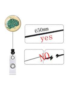 創意卡通器官設計醫療徽章,可愛的大腦、眼睛、肺形狀徽章,可伸縮旋轉,適用於醫生、護士和學生 - 4肺 - 查看 7