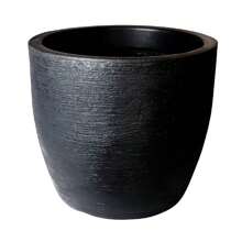 Decorative Plant Pot Round Cone Luxury Modern Model Grafiato Garden And Balcony - màu đen - Xem 1