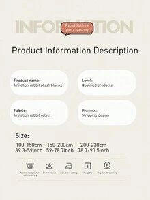 1入組加厚仿兔絨素面高檔毯子,牛奶絨貂毛毛絨床單適合四季使用 - 淺灰色 - 查看 8