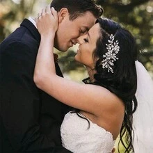 1個歐美風格新娘手工髮飾,鑲有水晶和珍珠,非常適合婚禮、宴會、表演、節日等場合 - 銀色 - 查看 2