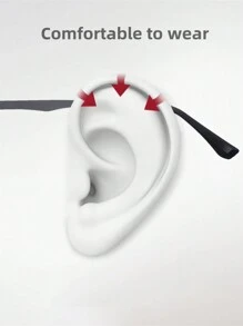 A Pair Of Men's Ultra-Light Titanium Alloy Eye Protection Glasses Suitable For Daily Wear Clear Glasses Accessories - Black - View 4