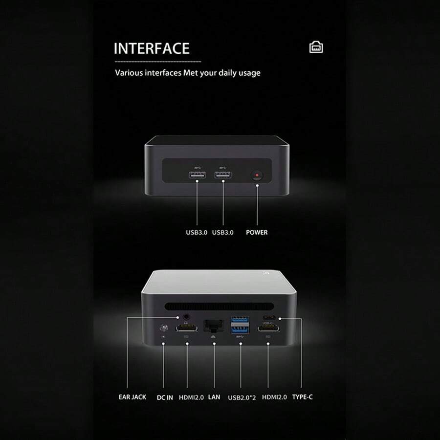 FIREBAT FIREBAT MN56 Mini PC Gamer AMD Ryzen 5 5600H Windows 11 RAM ...