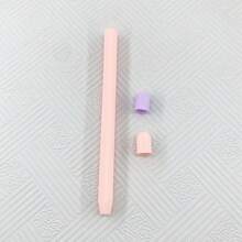 彩色燈光筆皮膚矽膠套，兼容蘋果筆1/2握把附帶2個筆尖保護套 - 粉色 - 查看 1