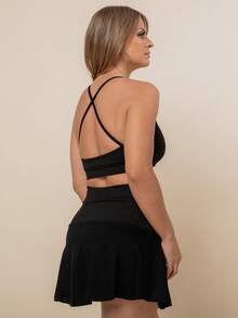 Women Sports Tees & Tanks - 黑色 - 查看 3