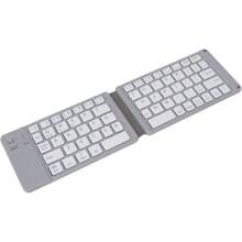 JOMAA Mini Wireless Keyboard Rechargeable Foldable Keyboard Folding Wireless Keyboard For Android IOS  Windows(Black) - White - View 1