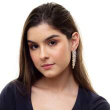 Brinco Zircônia Folhas TDL29267